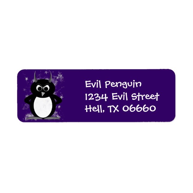 Adressmarken - Evil Penguin (Vorne)