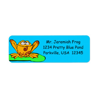 Adressmarken, Niedlicher Orange Frog Cartoon