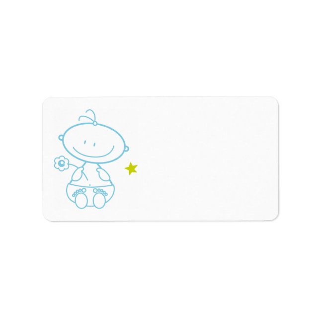 adresstickers baby boy adressaufkleber (Vorne)