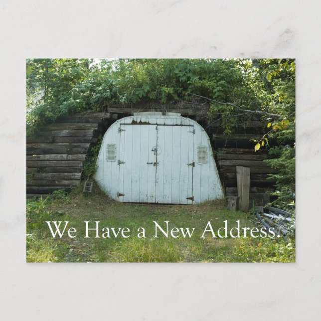 Adresswechsel - Untergrund-Bunker Ankündigungspostkarte (Vorderseite)