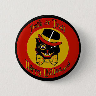 Adrette Katze Button