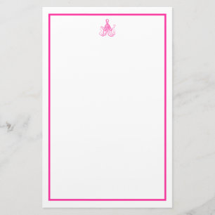 Adrette rosa Krake Briefpapier