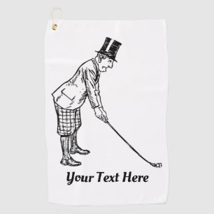 Adretter Golfspieler Ihr Text Golfhandtuch