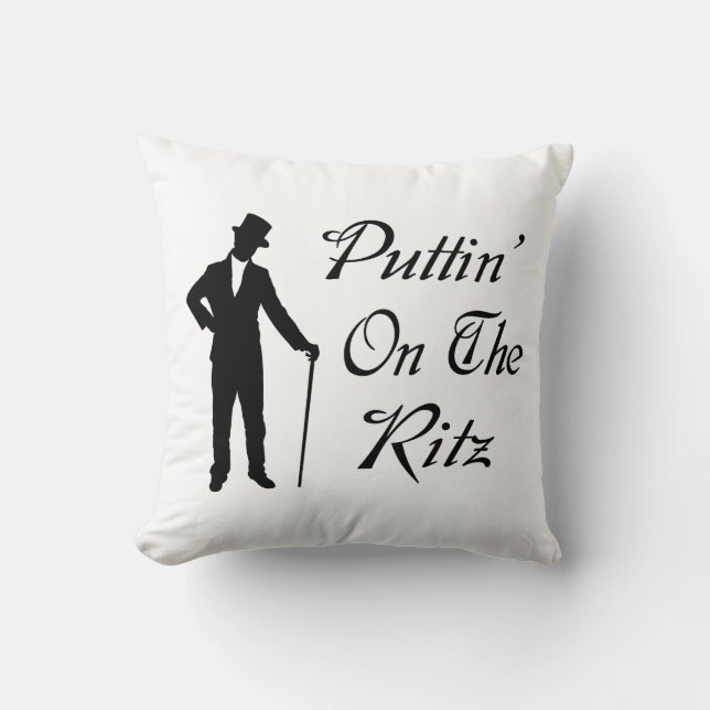 Adretter Mann Puttin auf dem Ritz Kissen (Vorderseite)