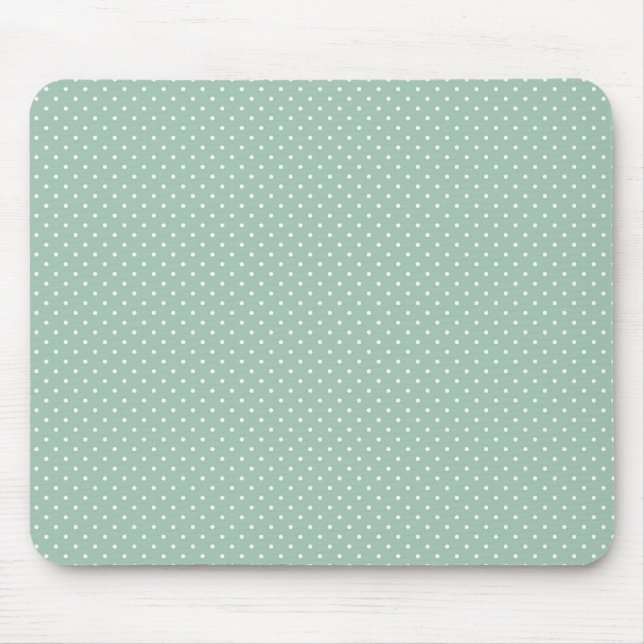 Adrettes Tupfen pindot Minzen-Grünmuster Mousepad (Vorne)