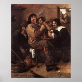 Adriaen Brouwer Raucher Männer Poster