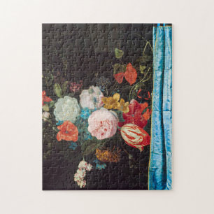 Adriaen Van der Spelt - Stillleben mit einer Blume Puzzle