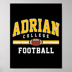 Adrian College Football Bogen Vintage-Design für m Poster