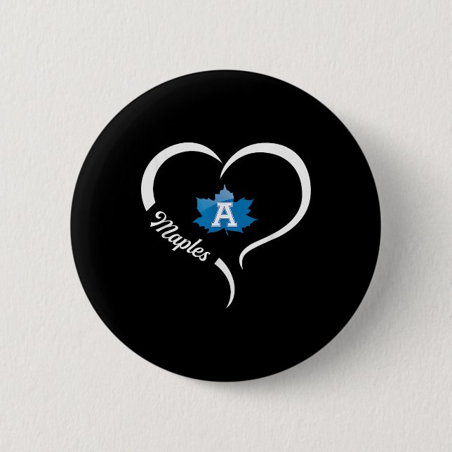 Adrian Maples Logo Halbherz Slogan Hs Button (Vorderseite)