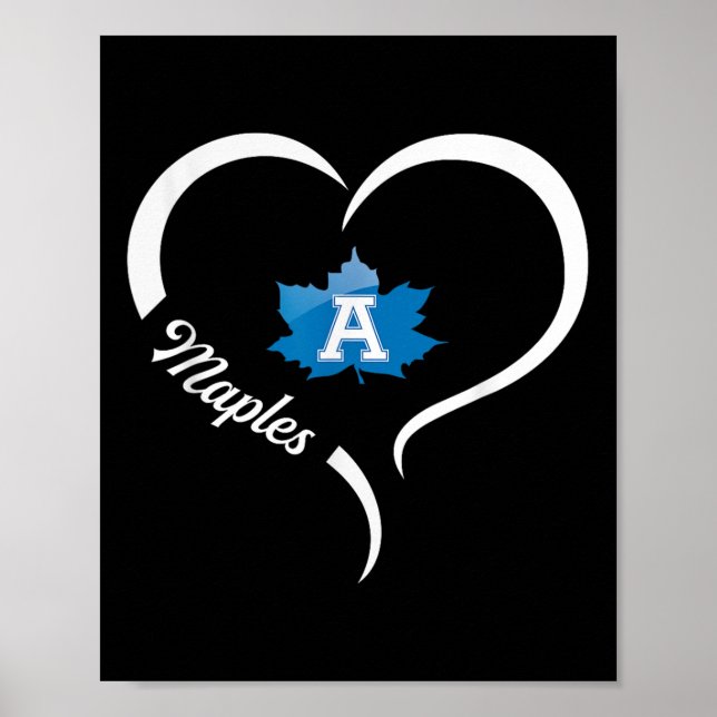 Adrian Maples Logo Halbherz Slogan Hs Poster (Vorne)