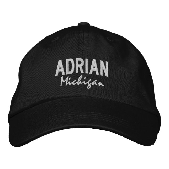 Adrian Michigan bestickt Baseball Hat Bestickte Baseballkappe (Vorderseite)