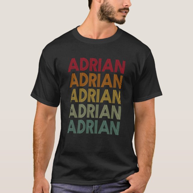 Adrian Retro Name Spaß Nickname T-Shirt (Vorderseite)