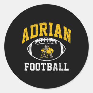 Adrian Uni Football Athletics Vintag Sports A Runder Aufkleber