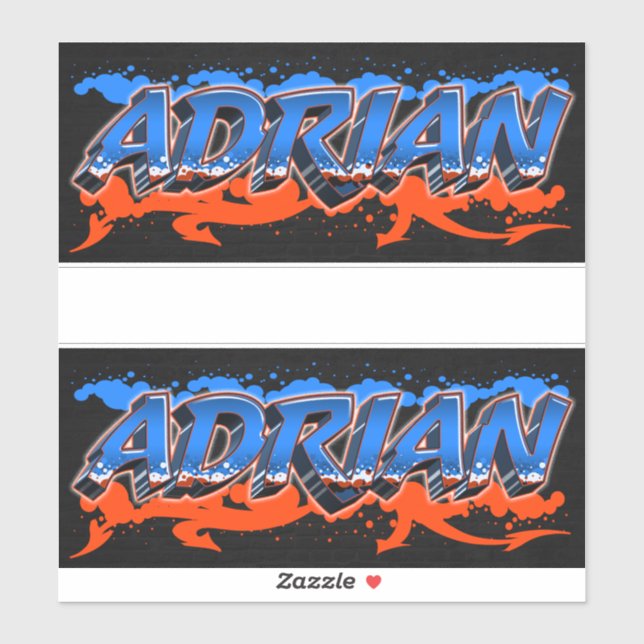 Adrian Vorname Name Graffiti Aufkleber Sticker (Blatt)