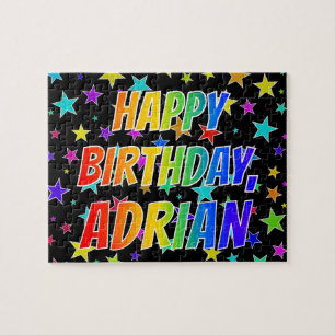 "ADRIAN" Vorname, Spaß "GLÜCKLICHER GEBURTSTAG" Puzzle