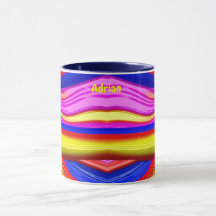 ADRIAN ~ Zany 3D Fraktal ~ Rosa, Gelb und Blau