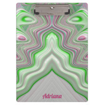 ADRIANA ~ PASTEL 3D! Rosa, grüne und weiße GLOSSY