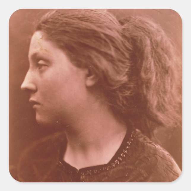 Adriana (Sepia-Foto) Quadratischer Aufkleber (Vorderseite)