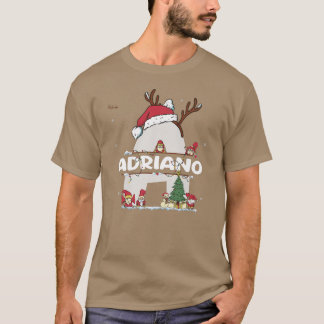 Adriano Christmas w Adriano Name für lustige Weihn T-Shirt