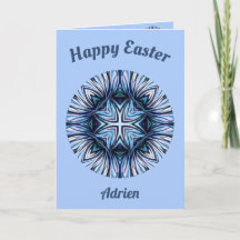 ADRIEN ~ Osterkarte ~ Schatten von Blau und Weiß