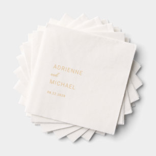 Adrienne Simple Modern Wedding Servietten Mit Folie