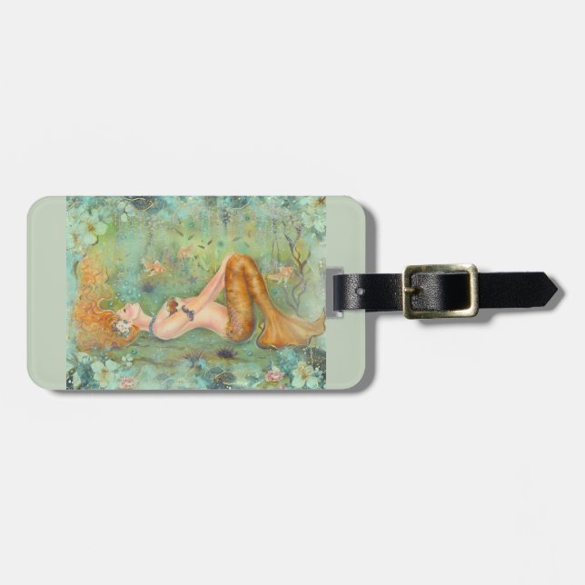 Adrift friedlich Mermaid von Renee Gepäckanhänger (Vorderseite horizontal)