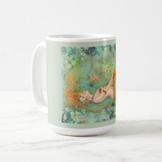 Adrift friedliche Meerjungdruckschrift von Renee Kaffeetasse