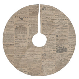 Ads of the Past, NY 1856 Polyester Weihnachtsbaumdecke