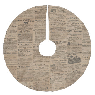 Ads of the Past, NY 1856 Polyester Weihnachtsbaumdecke