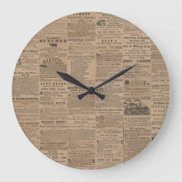 Ads of the Past, NY 1856 Wall Clock Große Wanduhr
