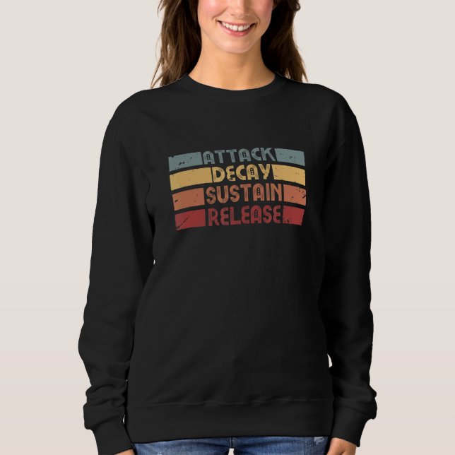 Adsr Synth Synthesizer Retro Music Sweatshirt (Vorderseite)