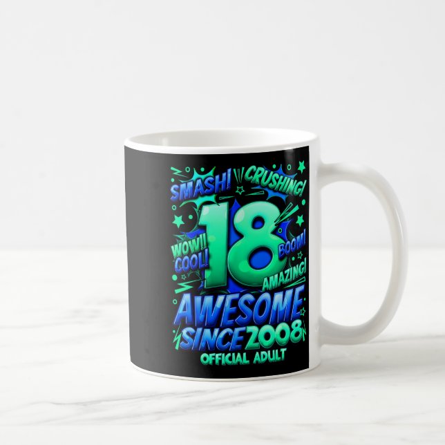 Adult 18 Year Old For Boys 18th Birthday Boy  Kaffeetasse (Rechts)
