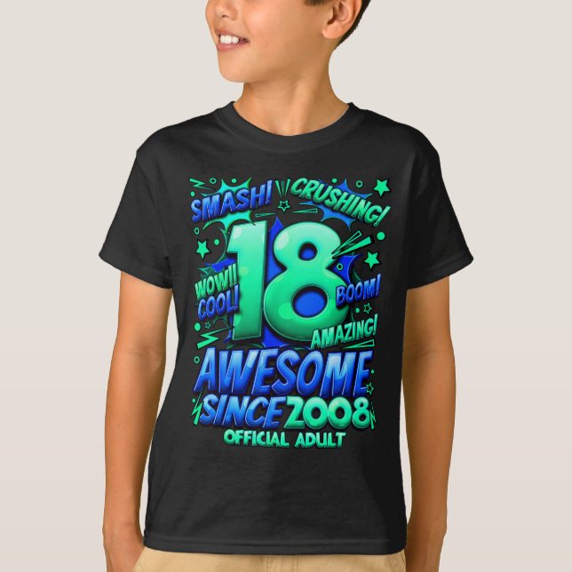 Adult 18 Year Old For Boys 18th Birthday Boy  T-Shirt (Vorderseite)