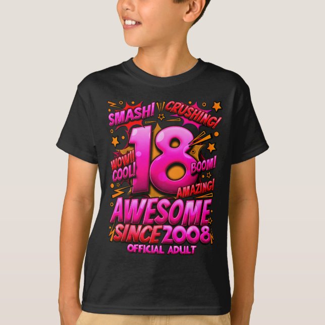 Adult 18 Year Old For Boys 18th Birthday Boy  T-Shirt (Vorderseite)