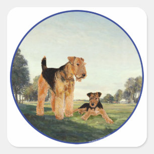 Adult and Pup Quadratischer Aufkleber