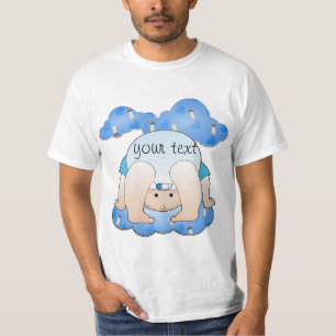 Adult Baby Boy Flaschen und Wolken - Custom T-Shirt