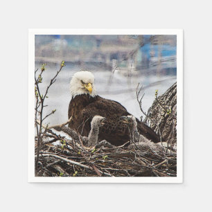 Adult Bald Adler mit Adlern Serviette