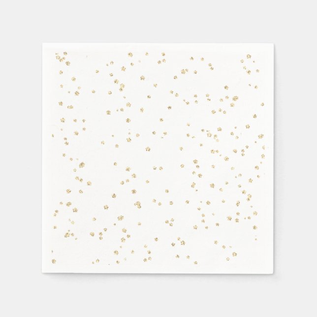 Adult Birthday Gold Glitzer Paper Serviette (Vorderseite)