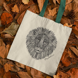 Adult Color Lion Head Mandala Monogram Tragetasche