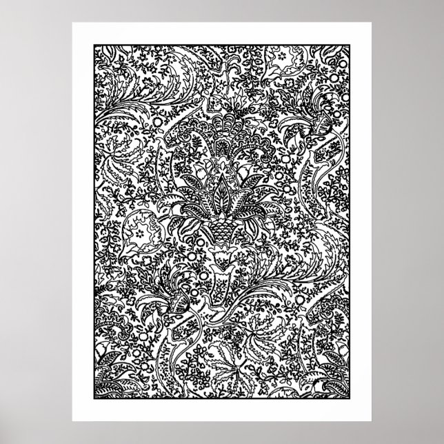 Adult Coloring Poster Morris Indianermuster (Vorne)