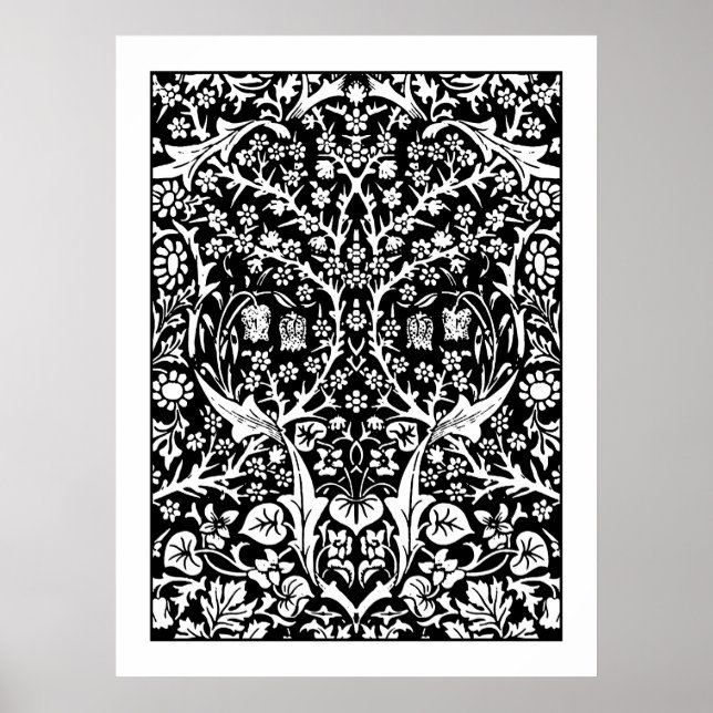 Adult Coloring Poster - William Morris Blackthorn (Vorne)
