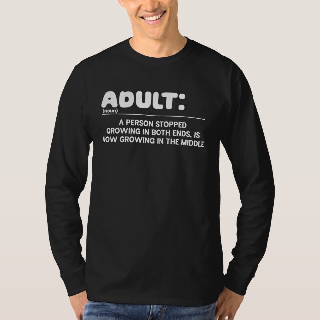 Adult Definition Hilarious Gag Dictionary  Person T-Shirt (Vorderseite)