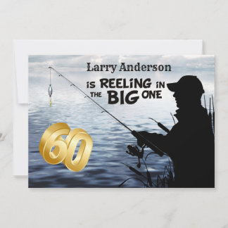 Adult Fisherman Milestone 60 Geburtstag der große Einladung