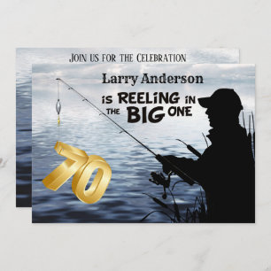 Adult Fisherman Milestone 70 Geburtstag der große Einladung
