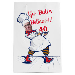 Adult Funny Koch Geburtstag Fügen Sie Ihr Gesicht Mittlere Geschenktüte