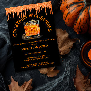 Adult Halloween Cocktail und Kostüm Party Skull Einladung