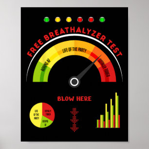 Adult Halloween Costume Breathalyzer Mens Hallowee Poster