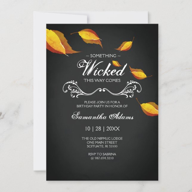 Adult Halloween Einladungen Kostüm Party Lila (Vorderseite)