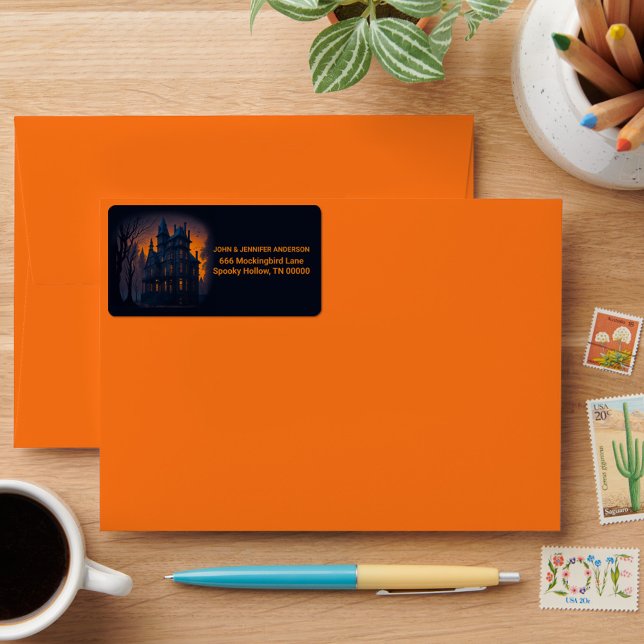 Adult Halloween Spuk Herrenadresse Adressaufkleber (Von Creator hochgeladen)