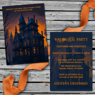 Adult Halloween Spuk Herrenhaus Kostüm Party Einladung
